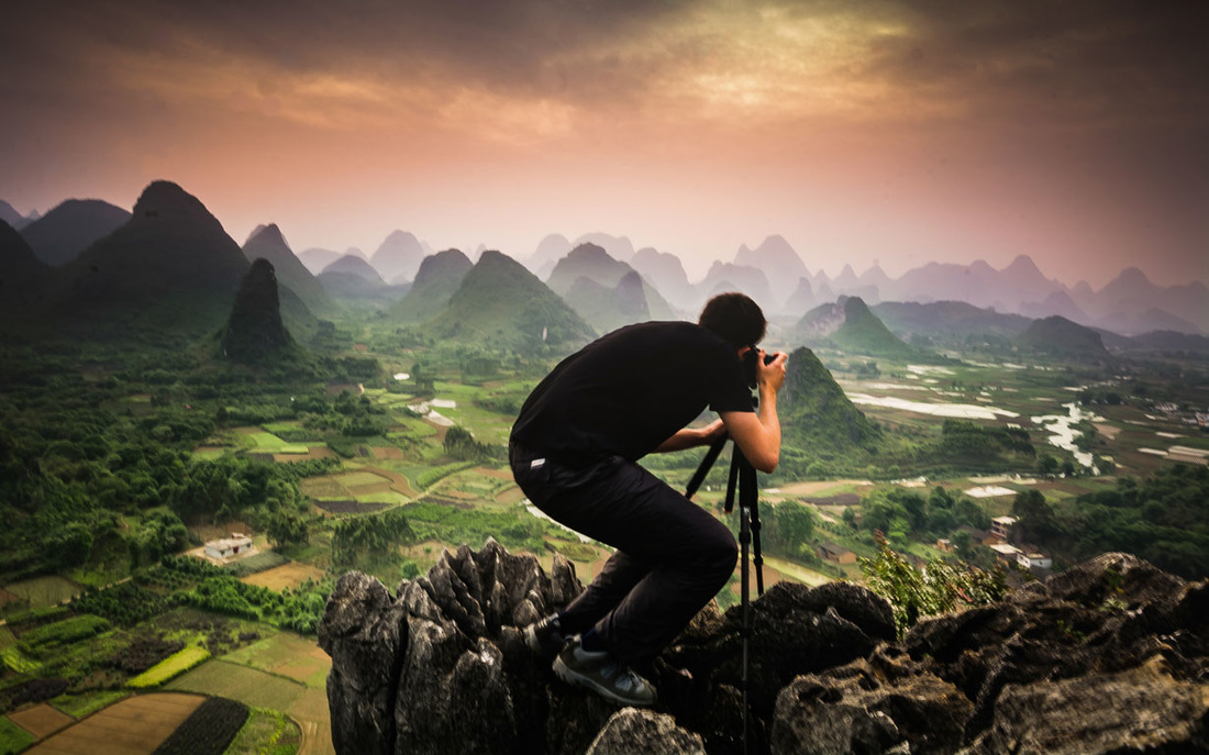 A Dangerous Mountain in Guilin China